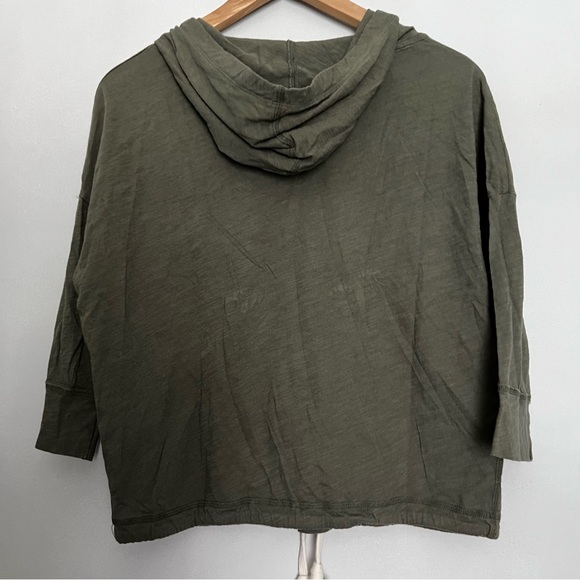 American Eagle Olive Green Hoodie Sweatshirt, 100% Cotton Sz M and HP - Picture 4 of 4